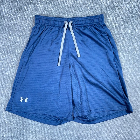 Under Armour Shorts Mens S Navy Running Performance Stretch Heatgear #AB459 - Picture 1 of 5